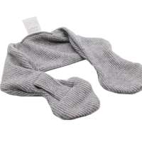 Steckschal aus glitzer Wollstoff in Grau